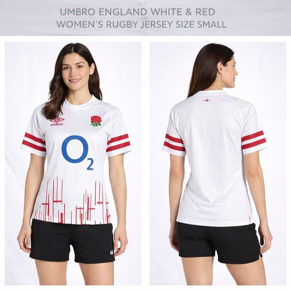 Umbro Tops - Umbro England White & Red Women’s Rugby Jersey – Size Small (NWT